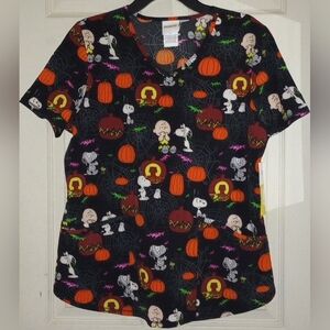 Peanuts Charlie Brown/Snoopy Halloween Scrubs